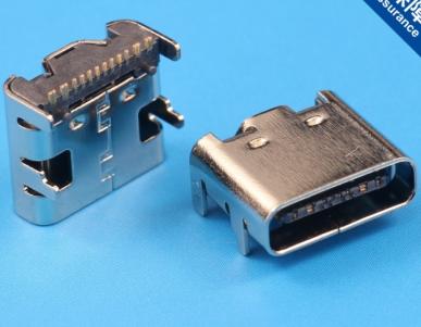 16P SMD L=6,5 mm USB 3.1 type C-kontakt hunnkontakt KLS1-5409